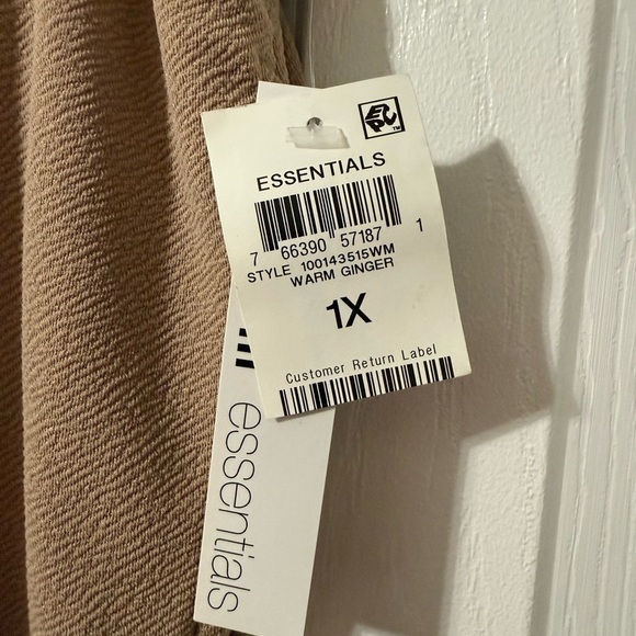 Bar III Trendy Plus Size Paperbag-Waist Jogger Dress Pants Warm Ginger 1X NWT - Picture 6 of 11